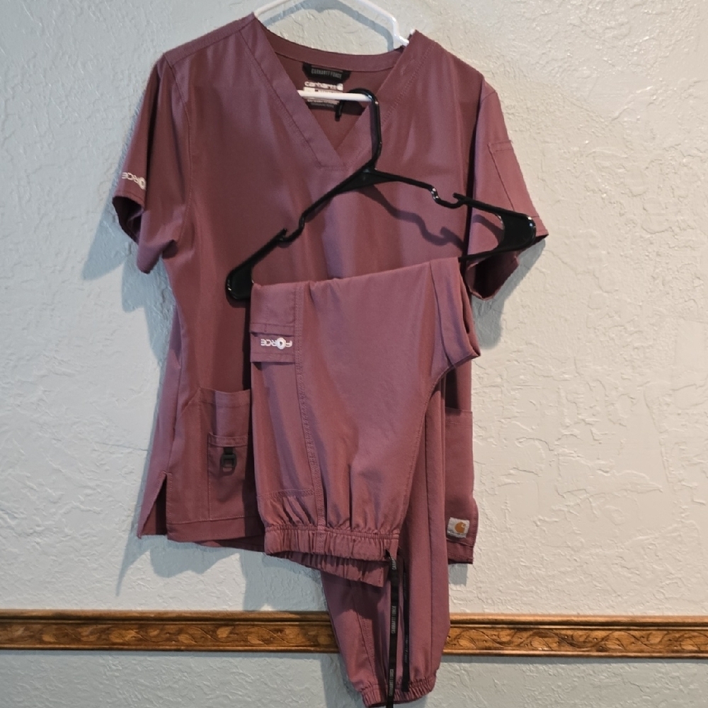 Burgundy Scrub Set
